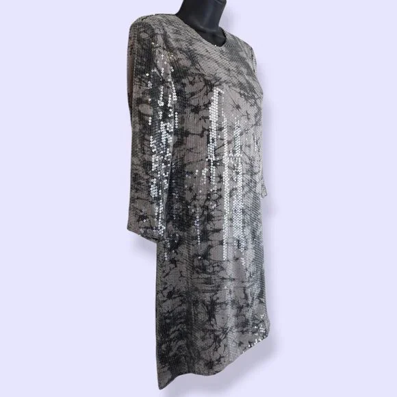 Parker 100% Silk Sequin Dress - Picture 3 of 10
